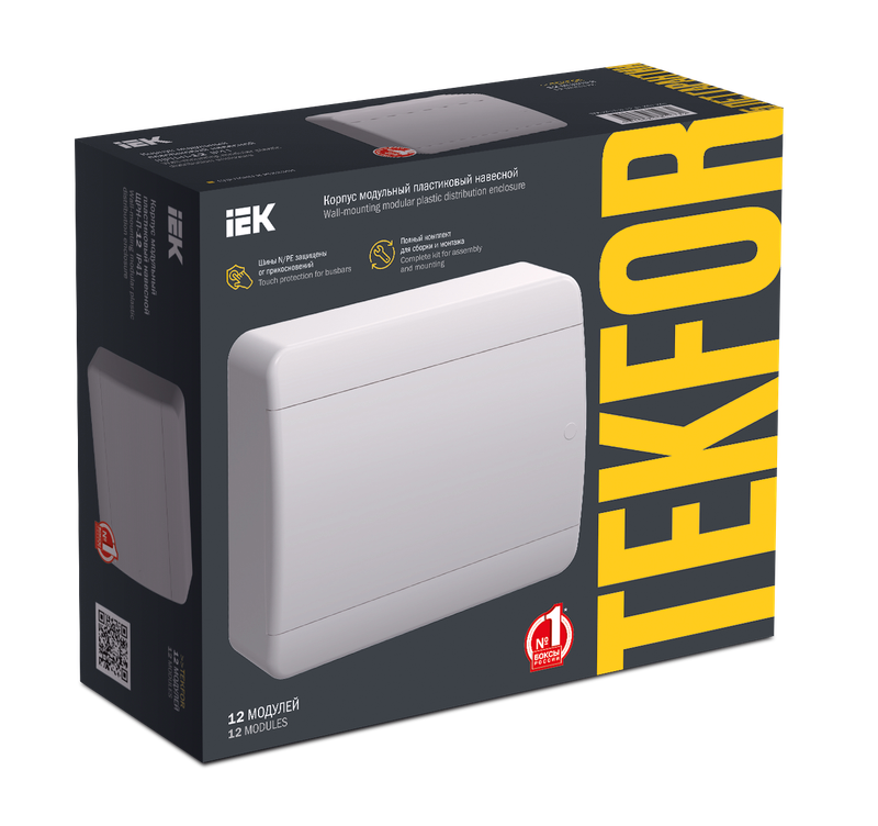 Изображение TEKFOR Корпус пластиковый ЩРН-П-12 IP41 белая дверь IEK