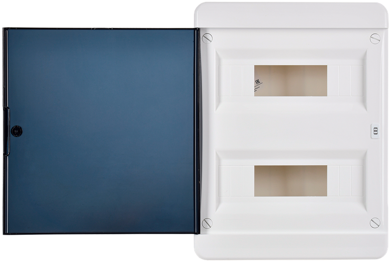 Изображение TEKFOR Корпус пластиковый ЩРН-П-24 IP41 черная прозрачная дверь IEK