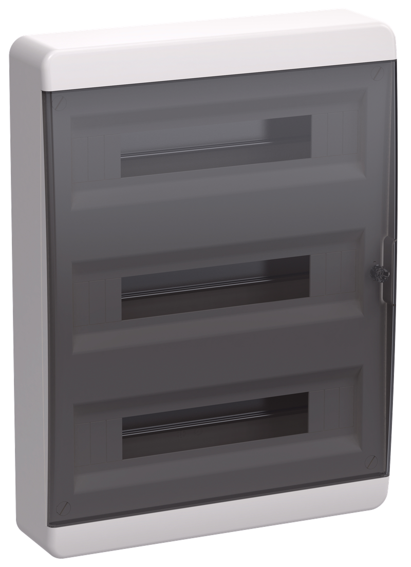 Изображение TEKFOR Корпус пластиковый ЩРН-П-54 IP41 черная прозрачная дверь IEK