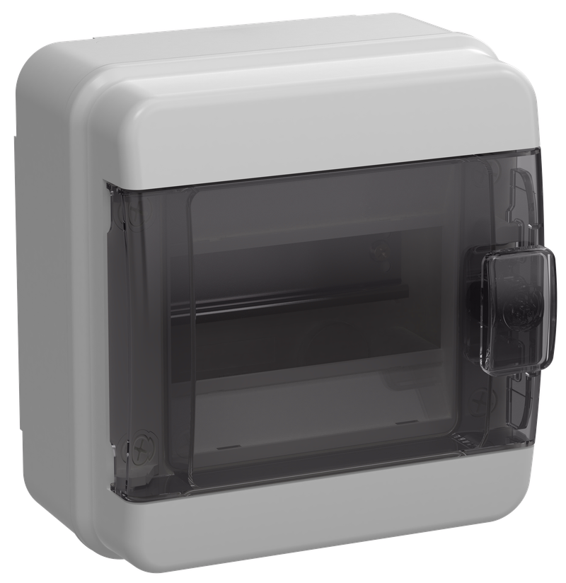 Изображение TEKFOR Корпус пластиковый КМПн-6 IP65 черная прозрачная дверь IEK