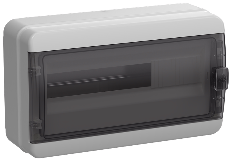 Изображение TEKFOR Корпус пластиковый КМПн-18 IP65 черная прозрачная дверь IEK