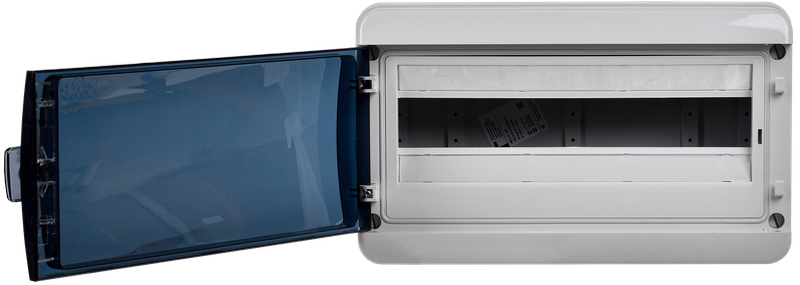 Изображение TEKFOR Корпус пластиковый КМПн-18 IP65 черная прозрачная дверь IEK