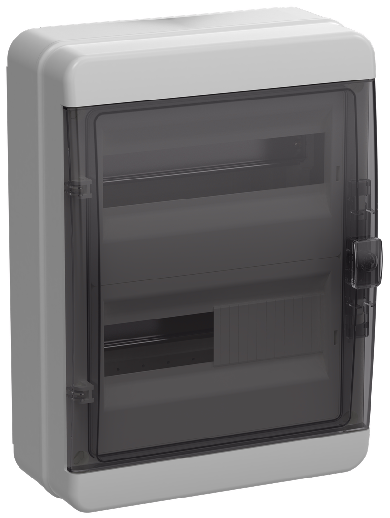 Изображение TEKFOR Корпус пластиковый КМПн-24 IP65 черная прозрачная дверь IEK