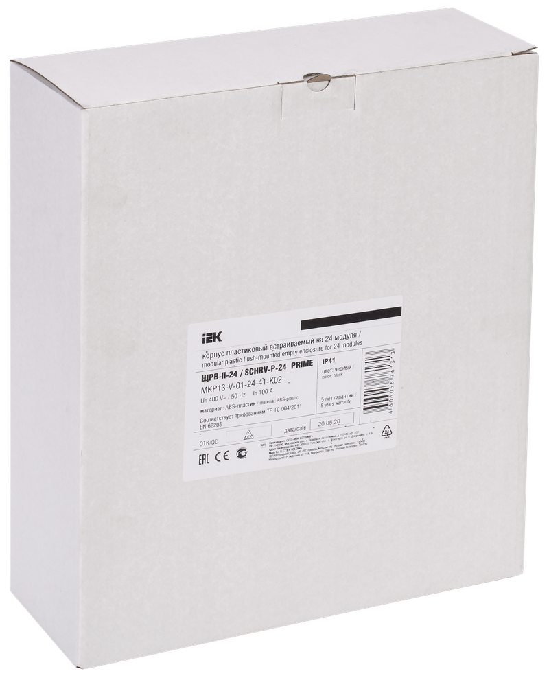 Изображение PRIME Корпус пластиковый ЩРВ-П-24 модуля встраиваемый черный IP41 IEK