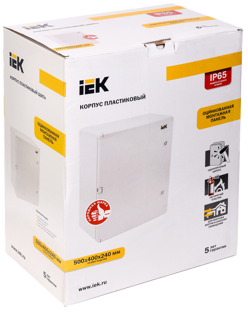 Изображение Корпус пластиковый ЩМПп 500х400х240мм УХЛ1 IP65 IEK