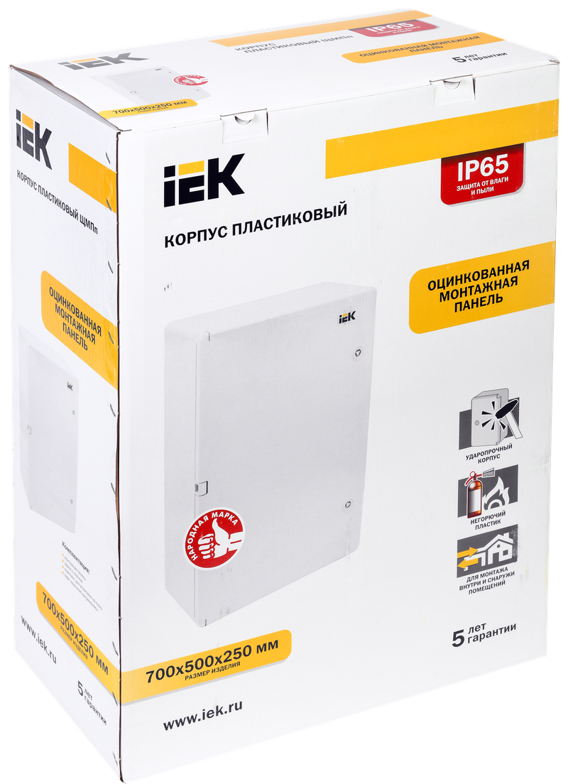 Изображение Корпус пластиковый ЩМПп 700х500х250мм УХЛ1 IP65 IEK