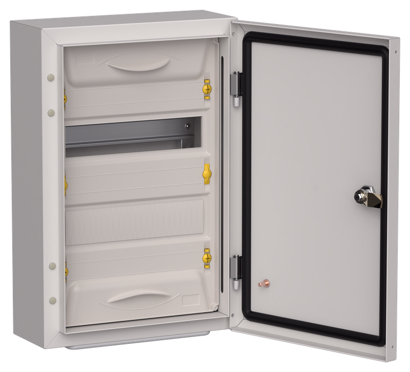 Изображение TITAN 5 Корпус металлический ЩРн-24 (1х24) 460х310х140мм IP54 серый (одна дверь) IEK