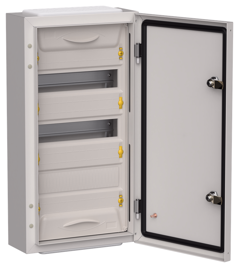 Изображение TITAN 5 Корпус металлический ЩРн-36 (1х36) 585х310х140мм IP54 серый (одна дверь) IEK