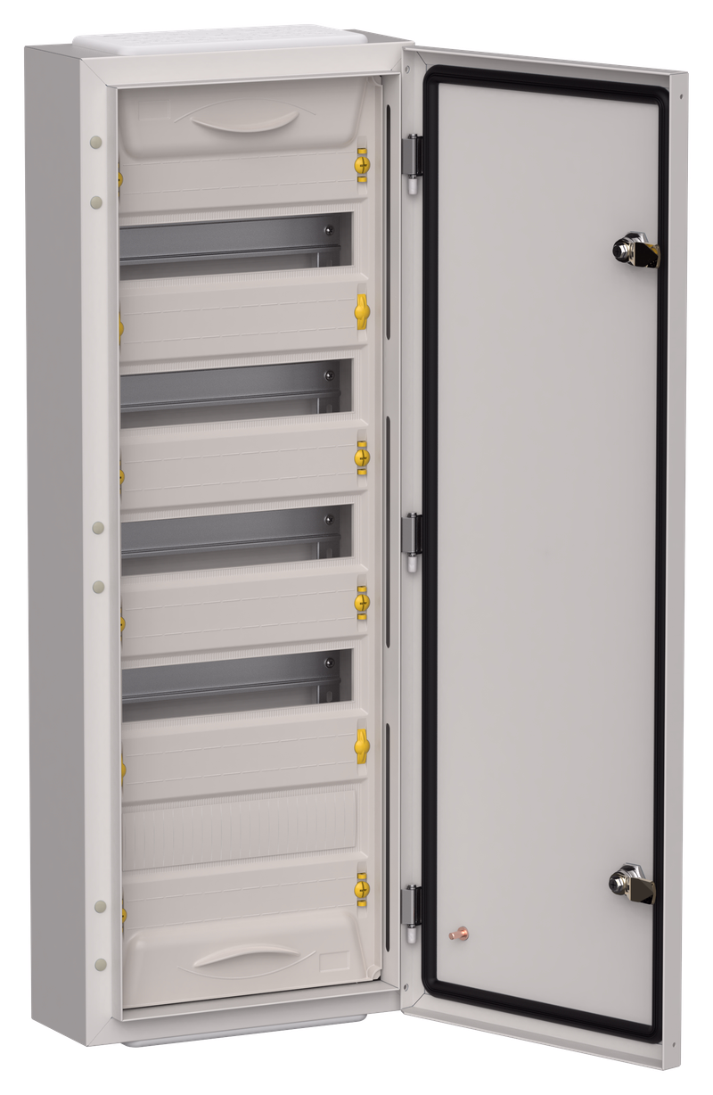 Изображение TITAN 5 Корпус металлический ЩРн-60 (1х60) 835х310х140мм IP54 серый (одна дверь) IEK