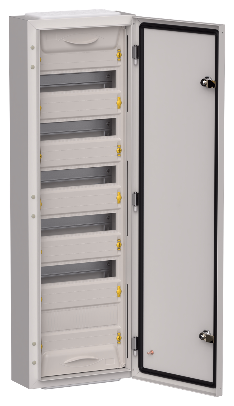 Изображение TITAN 5 Корпус металлический ЩРн-72 (1х72) 960х310х140мм IP54 серый (одна дверь) IEK