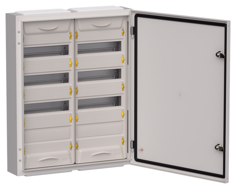 Изображение TITAN 5 Корпус металлический ЩРн-96 (2х48) 710х570х140мм IP54 серый (одна дверь) IEK