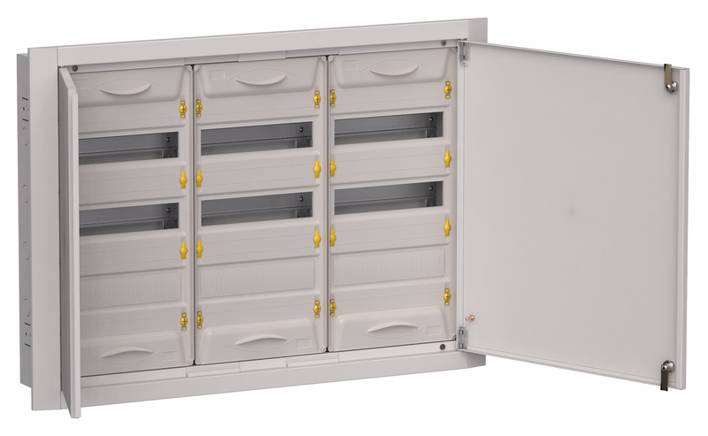 Изображение TITAN 5 Корпус металлический ЩРв-108 (3х36) 630х885х130мм IP31 серый (две двери) IEK