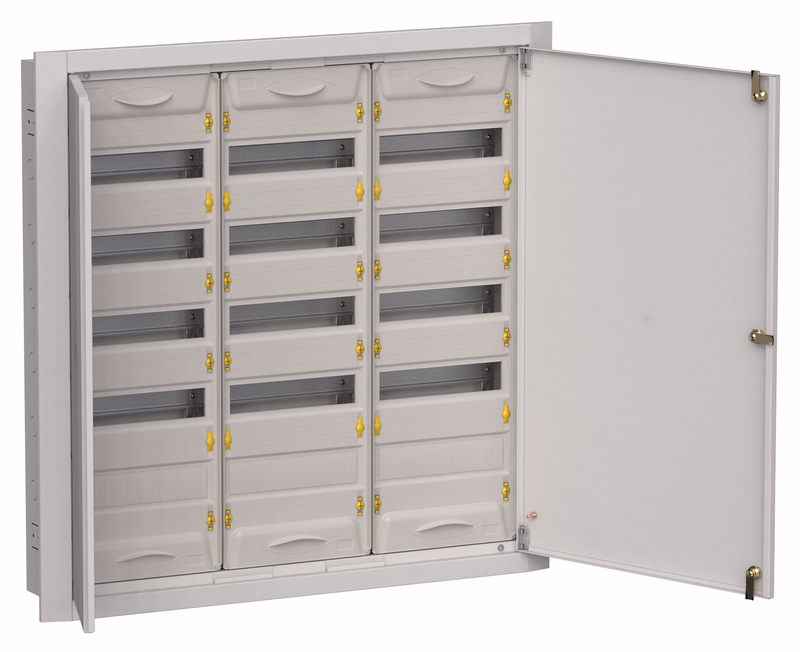 Изображение TITAN 5 Корпус металлический ЩРв-180 (3х60) 880х885х130мм IP31 серый (две двери) IEK