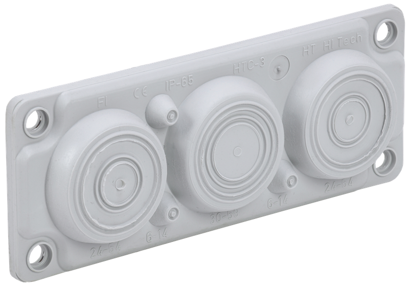 Изображение TITAN Ввод кабельный мембранный 6 отверстий d=6-59мм IP65 серый IEK