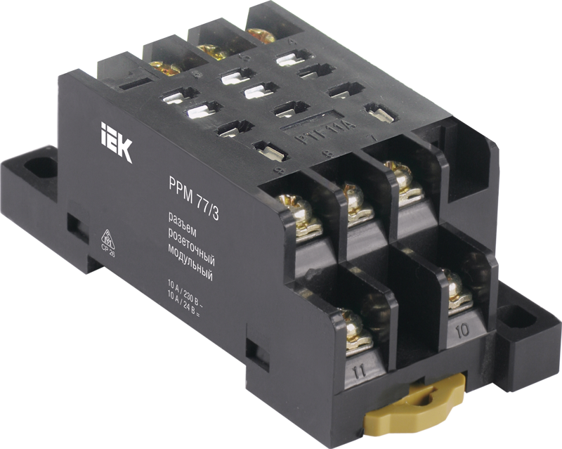 Изображение Разъем РРМ78/3(PYF11A) для РЭК78/3(MY3) модульный IEK