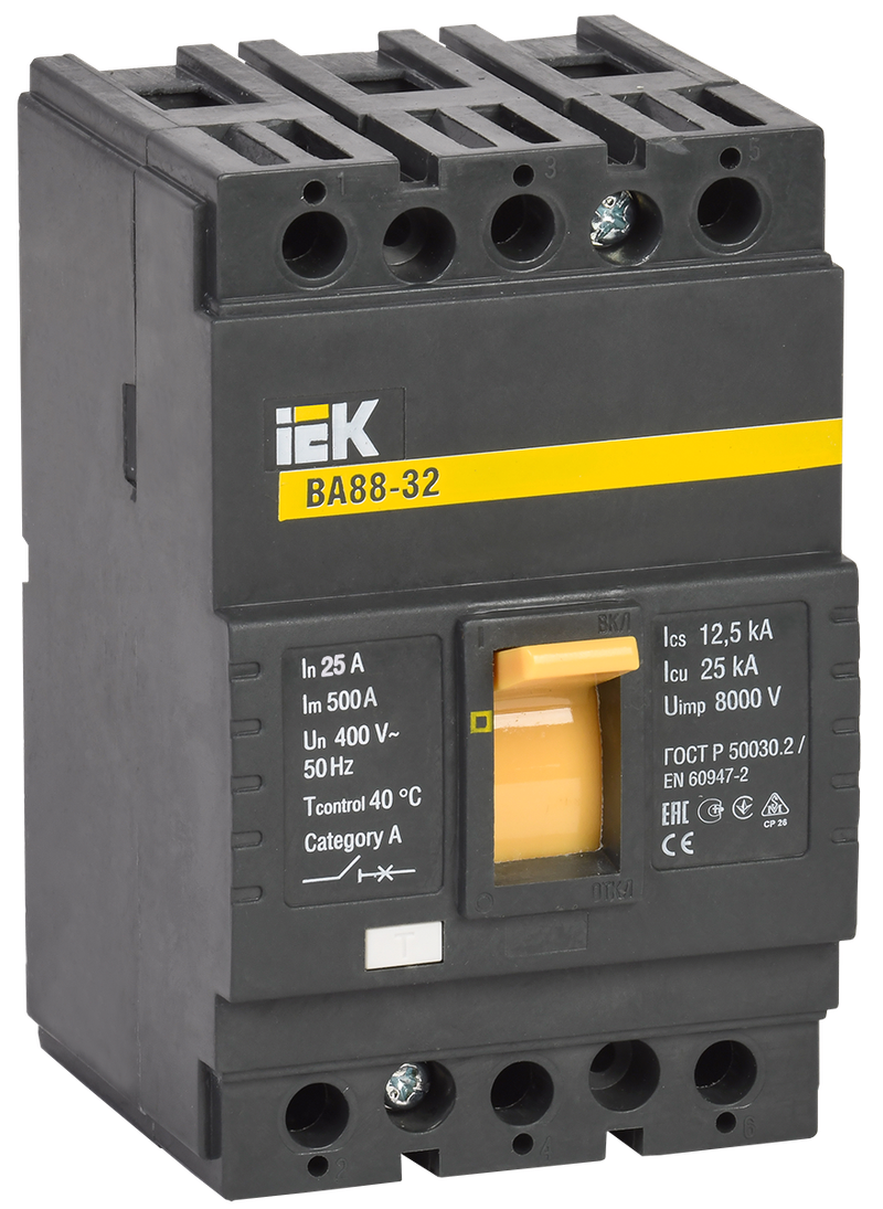 Изображение Выключатель автоматический ВА88-32 3Р 25А 25кА IEK