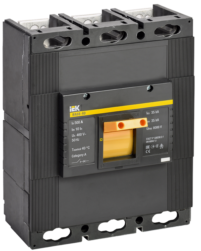 Изображение Выключатель автоматический ВА88-40 3Р 500А 35кА IEK