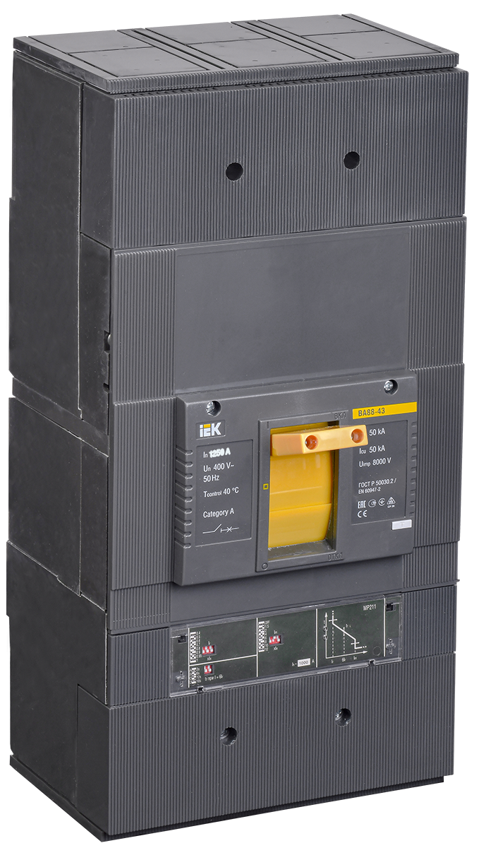 Изображение Выключатель автоматический ВА88-43 3Р 1250А 50кА c электронным расцепителем МР 211 IEK