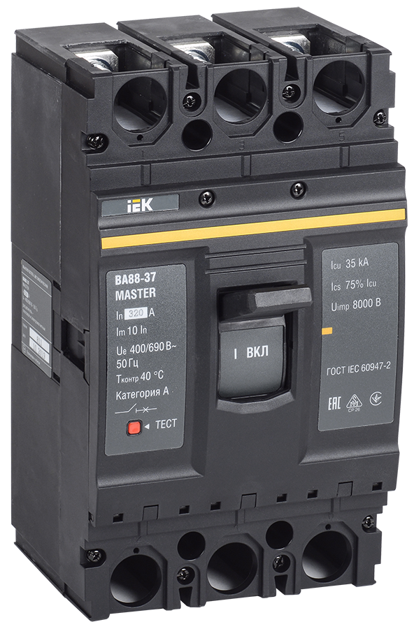 Изображение Выключатель автоматический ВА88-37 3Р 320А 35кА MASTER IEK