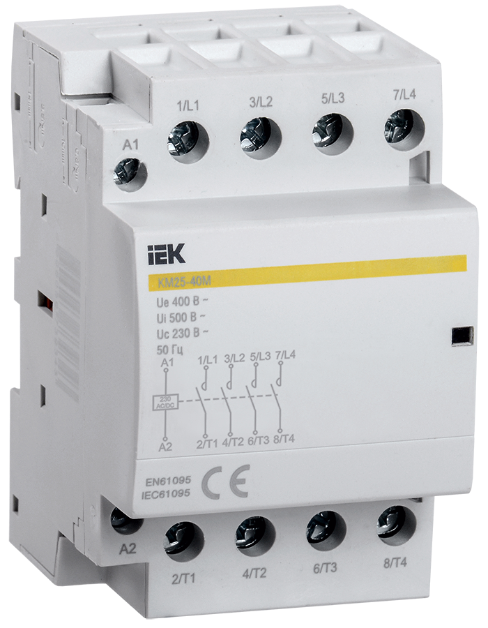 Изображение Контактор модульный КМ25-40М AC/DC IEK