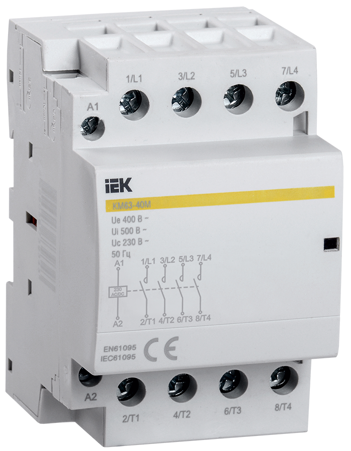 Изображение Контактор модульный КМ63-40М AC/DC IEK