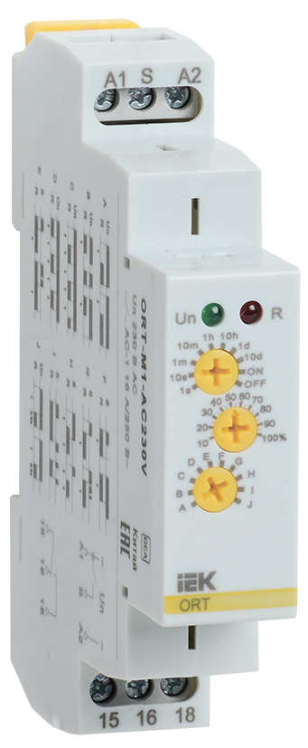 Изображение Реле времени ORT многофункциональное 1 контакт 230В AC IEK