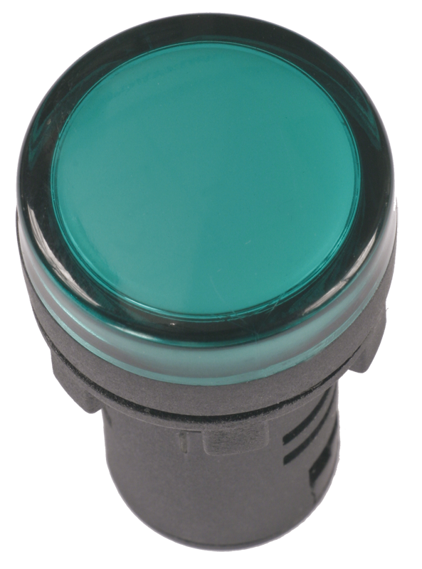 Изображение Лампа AD16DS(LED)матрица d16мм зеленый 230В AC/DC IEK