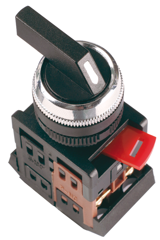 Изображение Переключатель АLСLR-22 черный 3 положения I-O-II NO+NC GENERICA