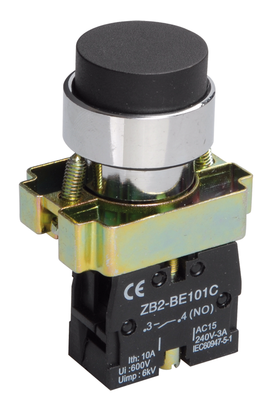 Изображение Кнопка управления LAY5-BL21 без подсветки черная 1NO IEK