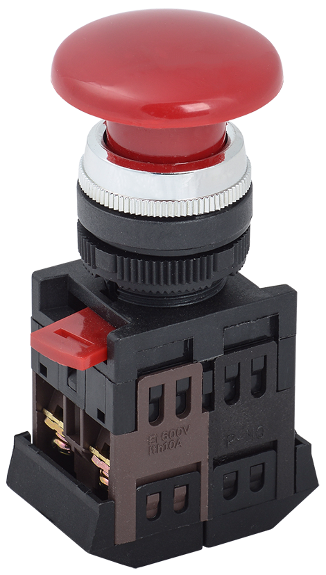 Изображение Кнопка AEА-22 "Грибок" красная d22мм NO+NC GENERICA