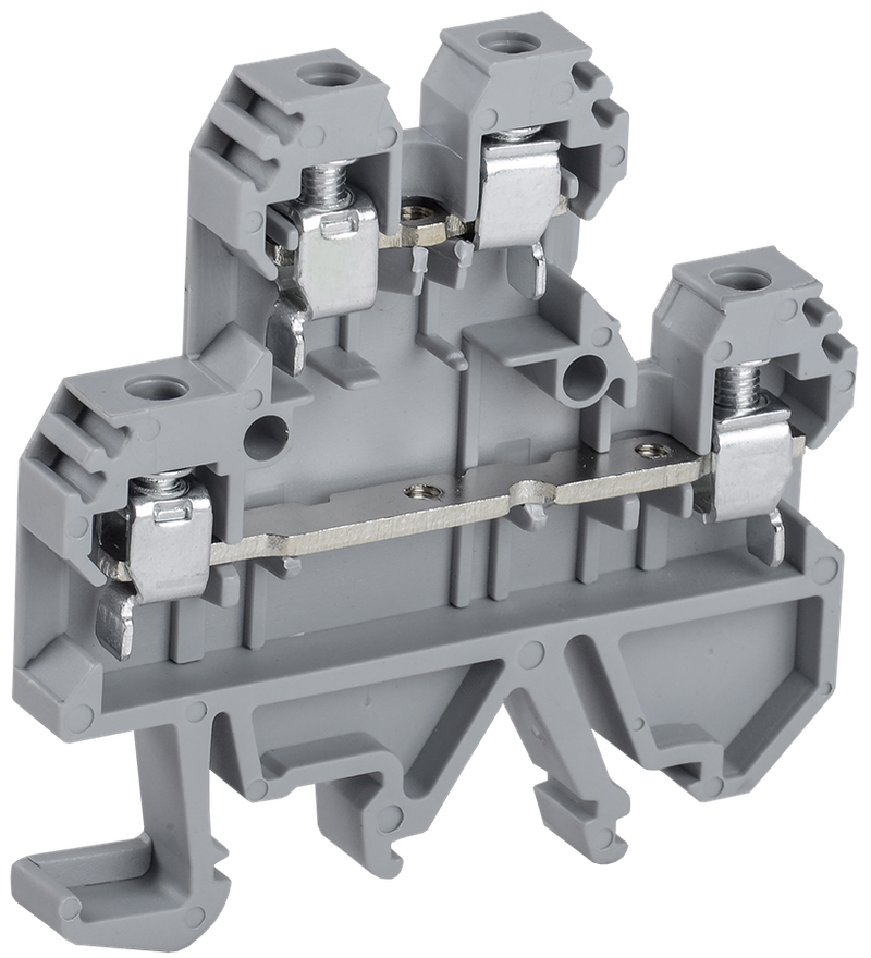 Изображение Клемма винтовая КВИ-4-2L двухуровневая 4мм2 серая IEK