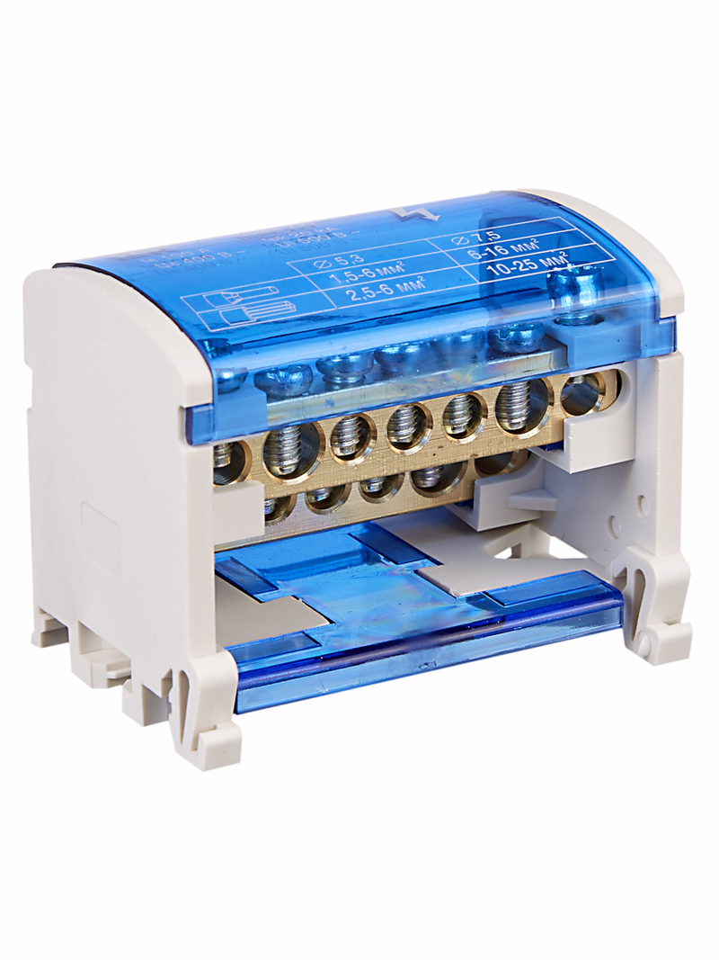 Изображение Шины на DIN-рейку в корпусе (кросс-модуль) ШНК 2х7 L+PEN IEK